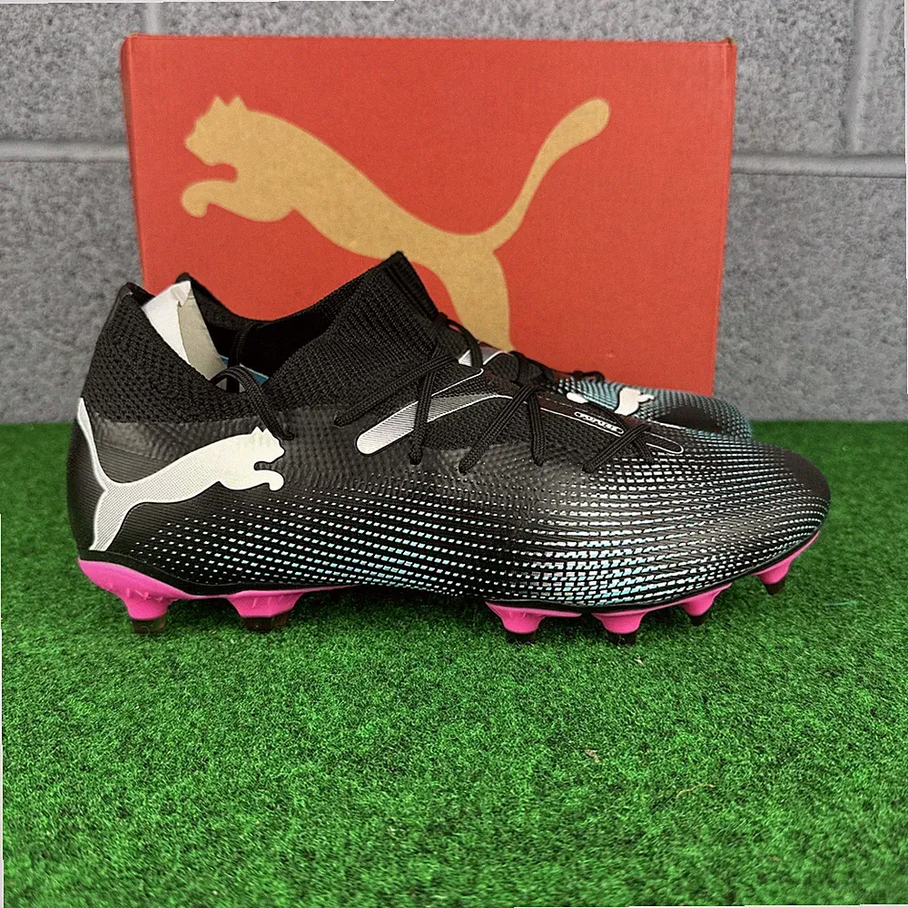 New Puma Future 7 Match FG AG Womens Soccer Cleats Size 9 Black White Pink