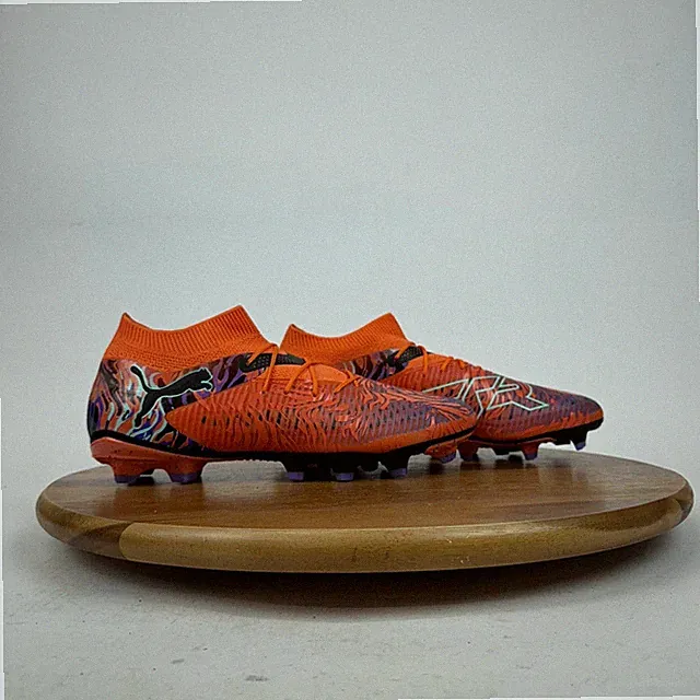 New Puma Future 8 Pro FG/AG Mens 9 Orange Soccer Cleats Shoes Sneakers