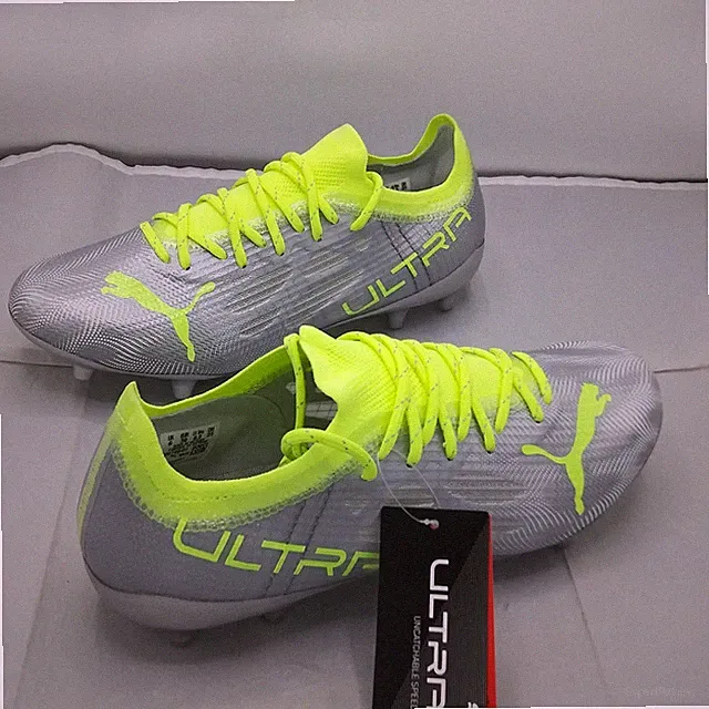 New Puma ULTRA 1.4 FG/AG Silver Green Soccer Cleats 106723-01 Womans Size 6.5