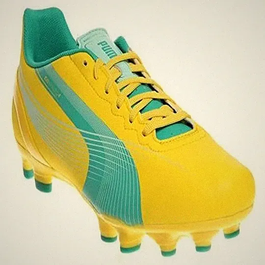 NEW Puma Womens Evo Speed 4.2 FG Soccer Cleats Yellow and Green