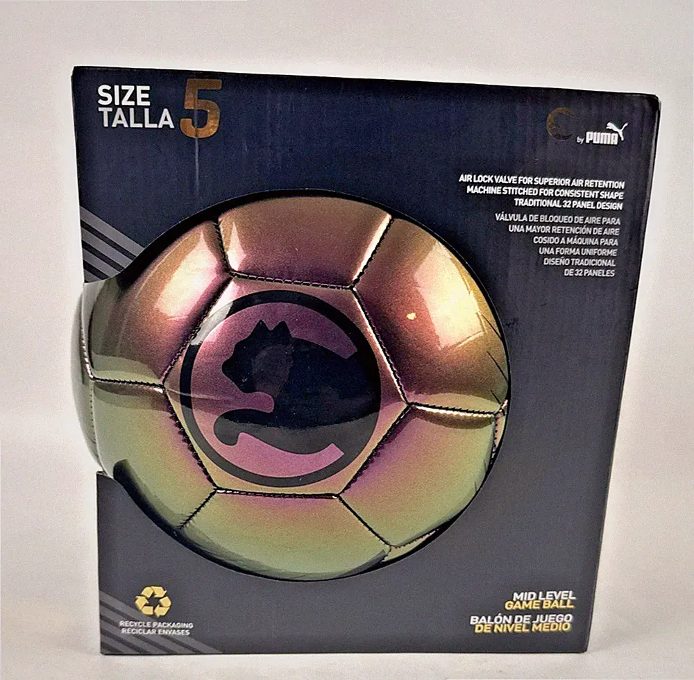 NEW SEALED Puma ProCat Unity Size 5 Soccer Ball Iridescent Purple 13+ Free Ship