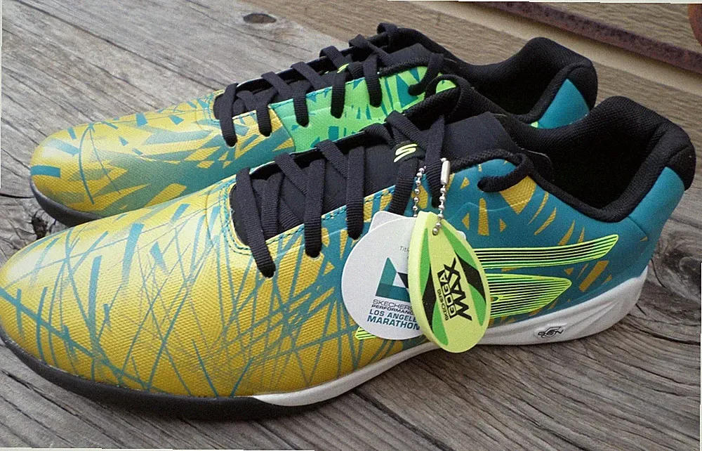 NEW Skechers Leverage Powerplay Blue/Yellow Indoor Soccer Shoes Men's 12
