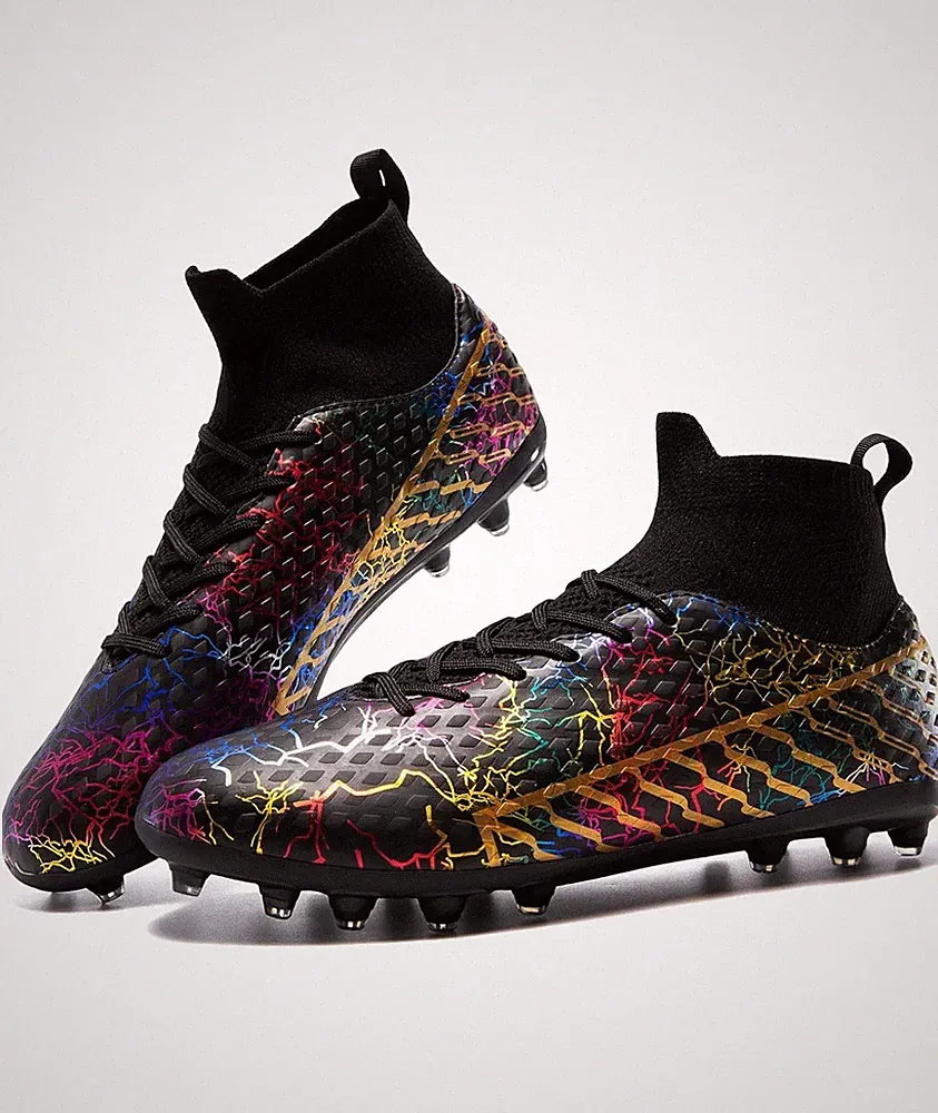New Soccer Cleats Mens Sz. 10/ Womens 11.5 Slip-on Graphic- Multi-Surface Fields