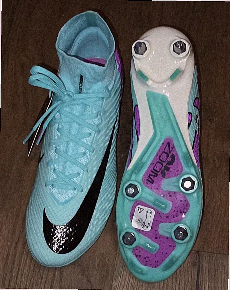 NEW Sz 7.5 Nike Zoom Mercurial Superfly 9 Elite SG Pro Soccer Cleats FD0250-300