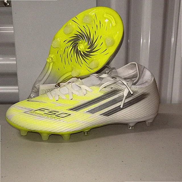 NEW SZ 7.5 Women adidas F50 Sparkfusion Club FG/AG Soccer Cleats White JP8350
