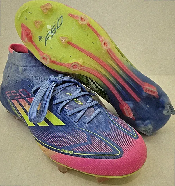 NEW Women's 5.5 $260 adidas F50 Elite FG Mid W Soccer Cleats Football Blue Pink