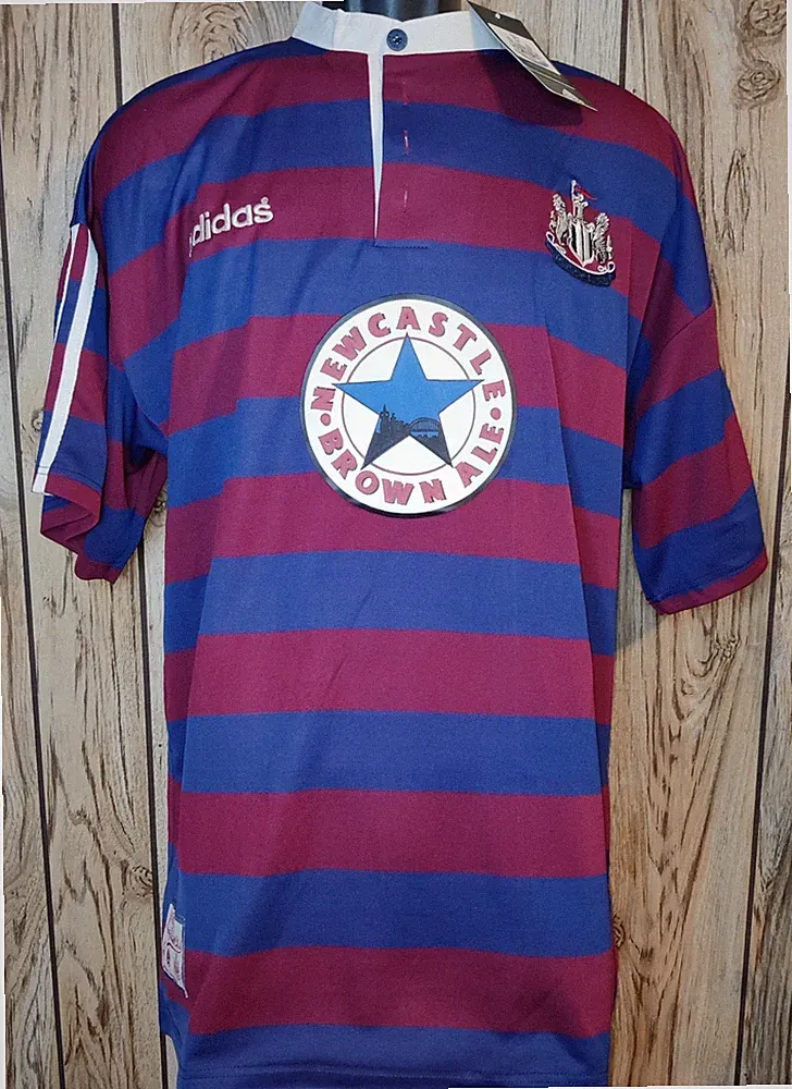 Newcastle United Away Vintage Brown Ale Retro Football Soccer Shirt Jersey S