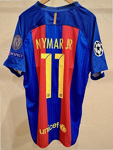 Neymar Jr. FC Barcelona 2016/17 World Club Cup Champions Home Kit