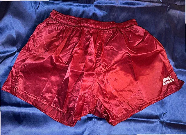 NIB Vintage 80s Maroon Buffalo Sports Nylon Satin Soccer Shorts 40 XL