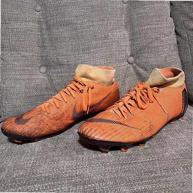 Nice Orange Mercurial Soccer Cleats W/ Ankle Band Men 11.5