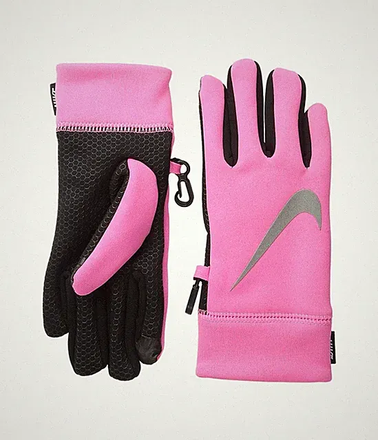 Nike 252829 Kids Girls Therma Reflect Pink Pow Cold Weather Glove Size 7/16