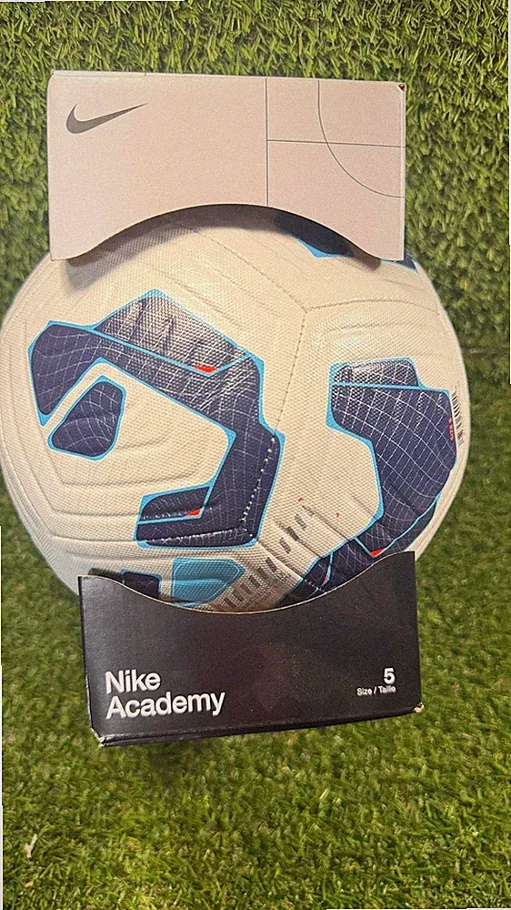 Nike Academy 24/25 Soccer Ball Size 5 Aerowsculpt White Blue #z05 x16