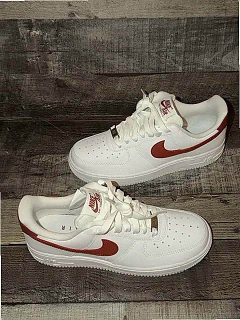 Nike Air Force 1 Low '07 White Rugged Orange Women Size 6 DD8959-115