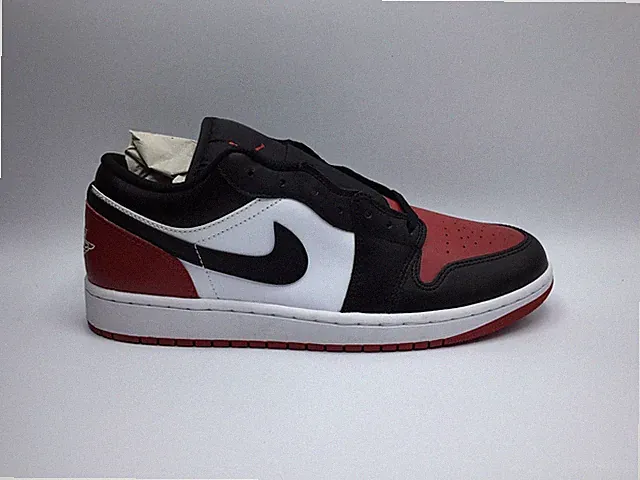 Nike Air Jordan 1 Low 553558-161 Mens Sneakers Size 12 Red/Black/White NIB