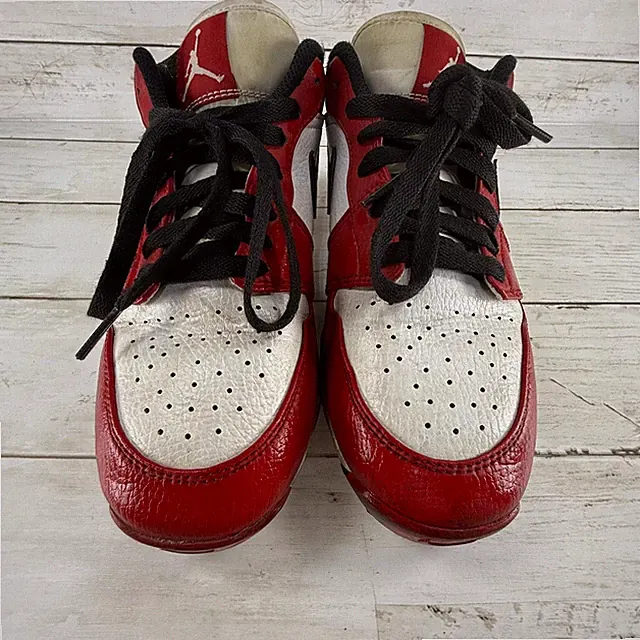 Nike Air Jordan 1 Low TD Football Cleats Chicago Red White Black Kids 5Y