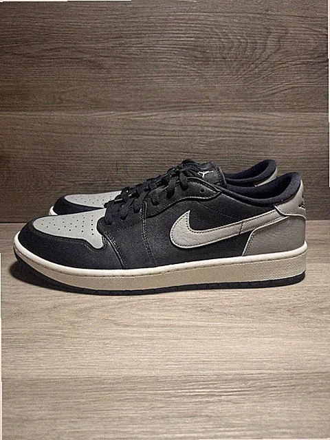 Nike Air Jordan 1 Retro Low Golf Shadow Black Gray Spikes Cleats Men’s Size 15