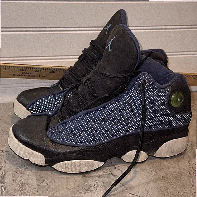 Nike Air Jordan 13 Retro 884129-400 Navy Blue Basketball Flint Size 7Y