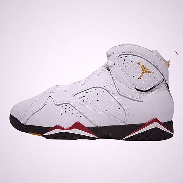 Nike Air Jordan 7 Retro Cardinal High Top Sneaker Youth Size 2 White DJ2778-106