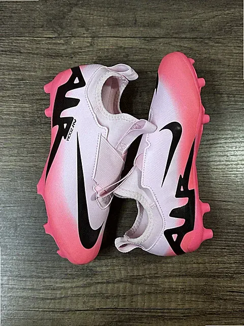 Nike Air Jr Zoom Vapor 15 Academy FG/MG Pink Foam DJ5617-601 Toddler Size 10C