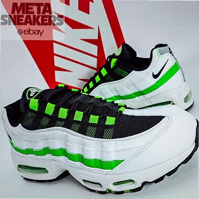 Nike Air Max 95 OG US 13 Men's White Green Black Big Bubble Retro IB1667 100 New