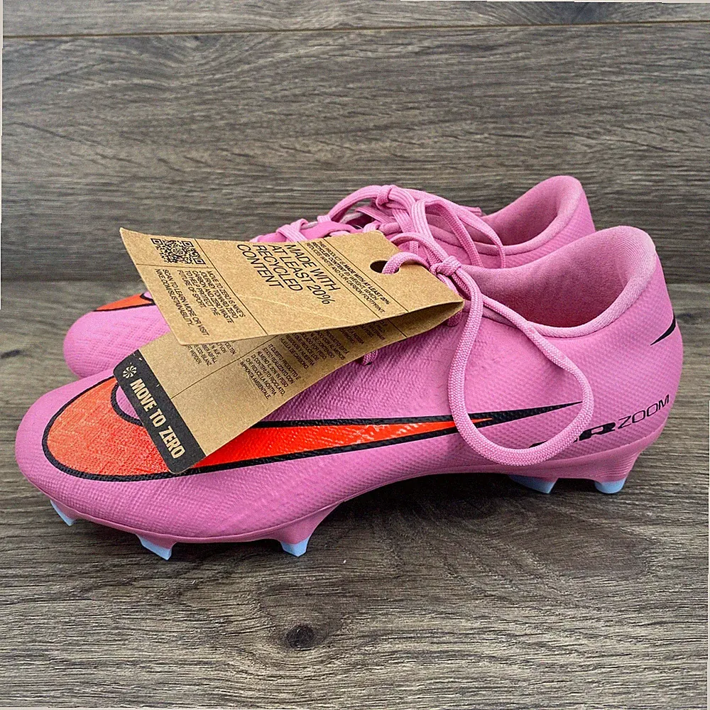 Nike Air Mercurial Vapor 15 Academy MG Kids Size 4 FQ1458 Pink Soccer Cleats