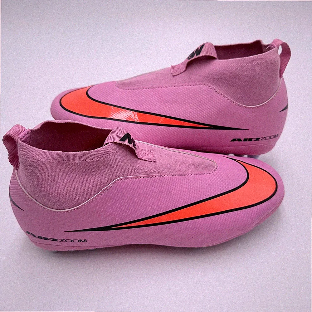 Nike Air Zoom Mercurial Pink Orange Kids Soccer Cleats FQ8308-600 Size 5Y