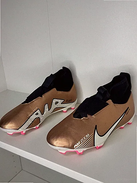 Nike Air Zoom Mercurial Soccer Cleats Bronze Black White Pink Studs