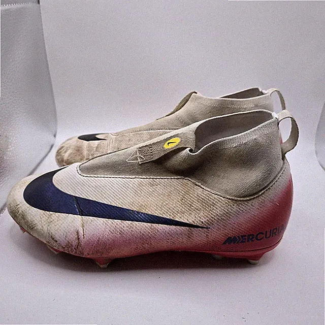 Nike Air Zoom Mercurial Soccer Cleats Youth Size 6Y White Red Kids Pull On