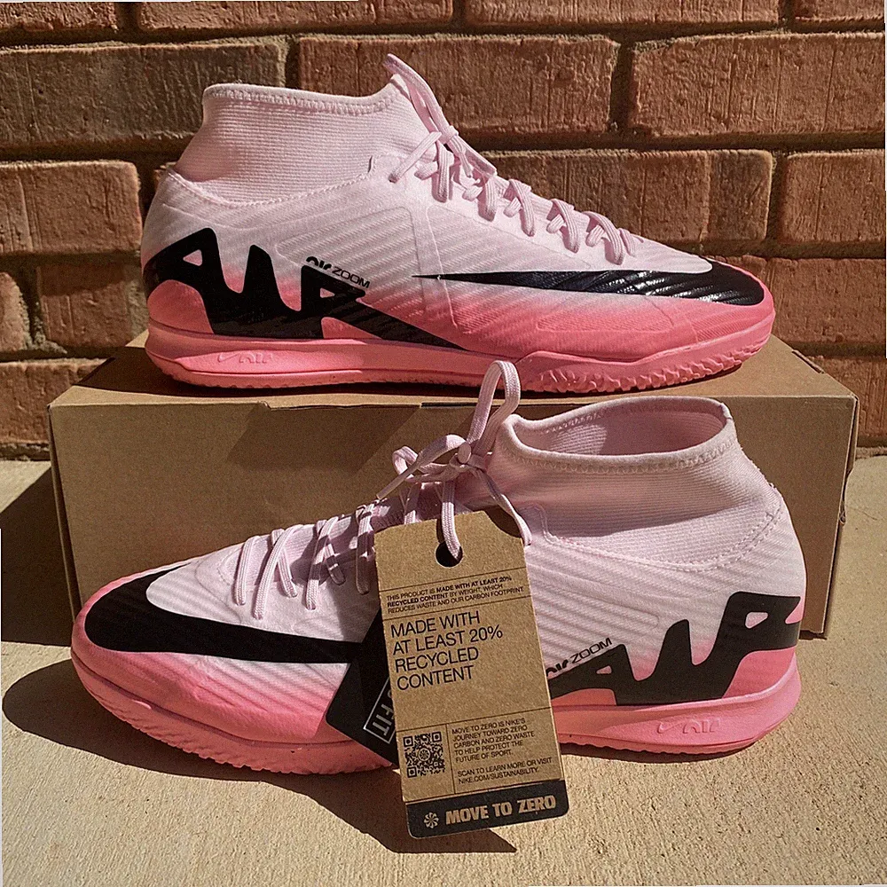 Nike Air Zoom Mercurial Superfly 9 Academy Turf Soccer Cleats Mens 11.5 Pink NEW