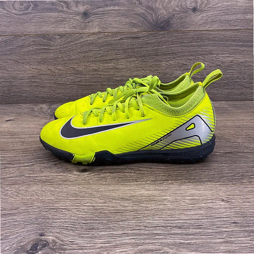 Nike Air Zoom Mercurial Turf Soccer Shoes Kids 4.5Y Volt Yellow FQ8284-700