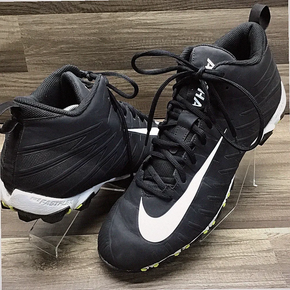 NIKE Alpha FastFlex Mid Soccer & Football Cleats 899372-011 Black Size 13W. G3