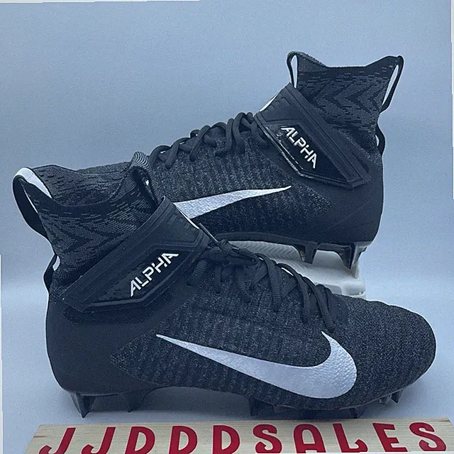 Nike Alpha Menace Elite 2 Black Football Cleats BV3298-001 Men’s Sz 12 Wide NEW