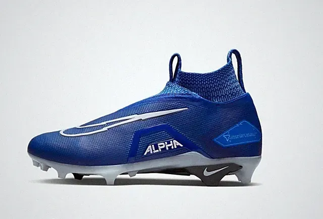 NIKE ALPHA MENACE ELITE 3 SIZE 18 FOOTBALL CLEAT BLUE WHITE SHOE CT6648-414 NEW