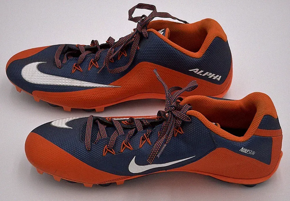 Nike Alpha Mens Soccer Cleats Size 15 Navy Orange Nike Skin FG Replaceable Studs