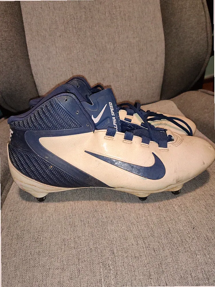 Nike Alpha Speed Soccer Cleats Men's Size 10.5 White Blue