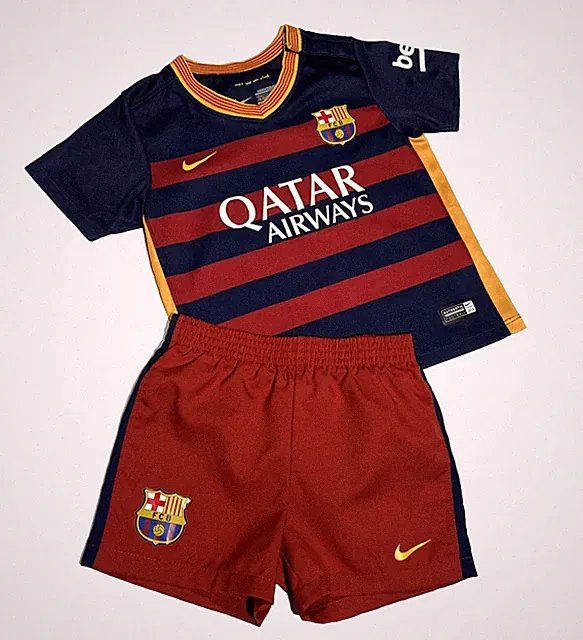 Nike Barcelona Jersey Set Authentic 2015, Bobby 22 - Messi Baby 12-18 Months