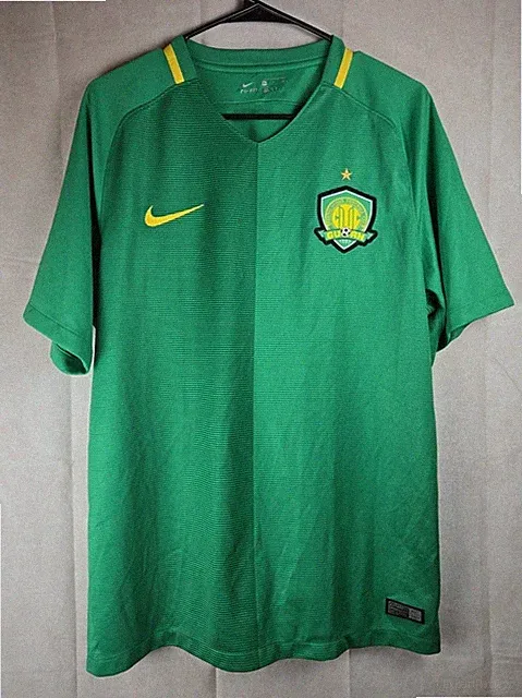 ​Nike Beijing Guoan FC Soccer Jersey 2017 Men's 2XL Green China Football Shirt