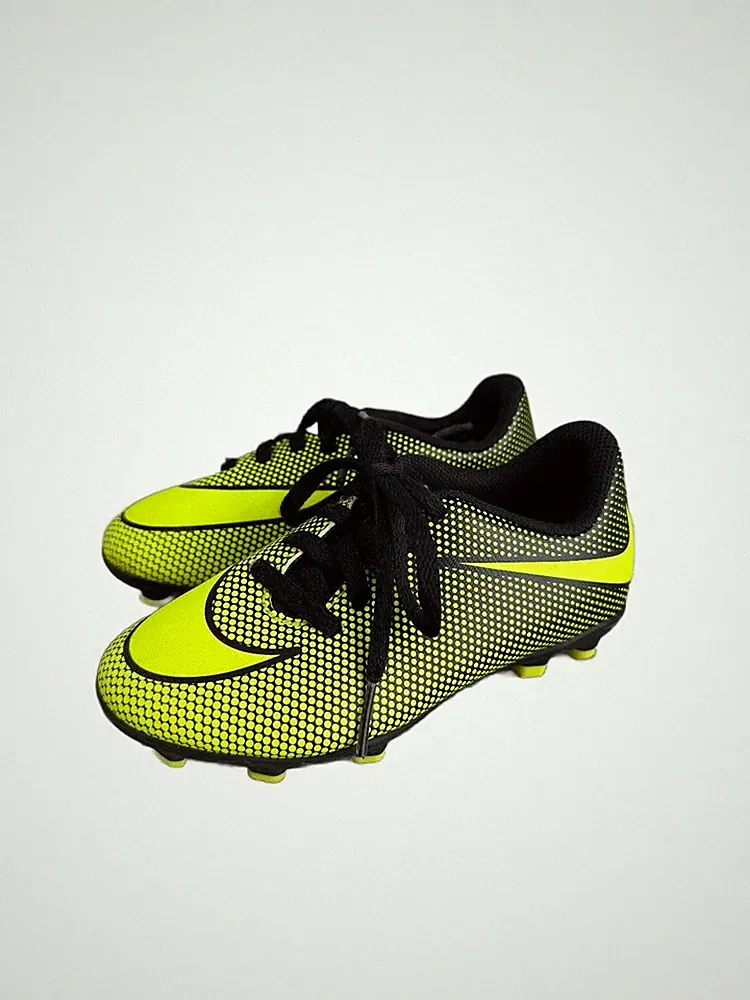 Nike Black and Yellow Soccer Cleats Kids Size 10C