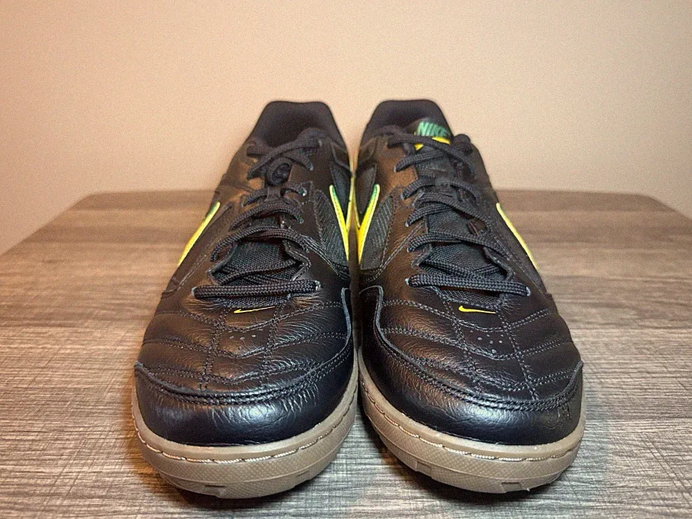 Nike Black/Green/Yellow Indoor Soccer Shoes