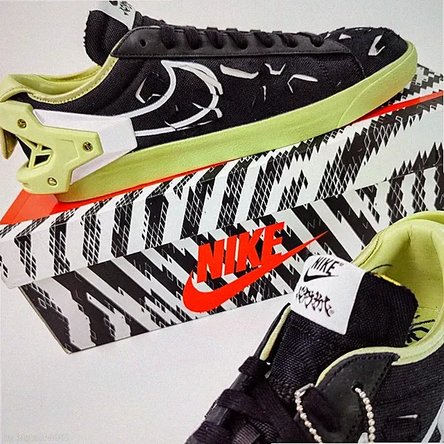 Nike Blazer US 15 Men's Black White Green 3D Rare Retro Acronym DO9373 001 New
