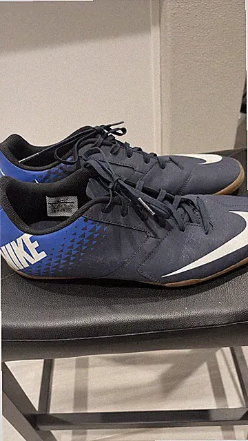 Nike Bomba TF Indoor Soccer Shoes Mens Size 12 Navy Blue Gum Sole