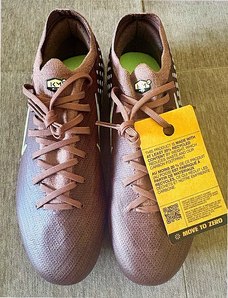 Nike Brown Green Low Top Lace Up Men's Soccer Cleats Solid Activewear