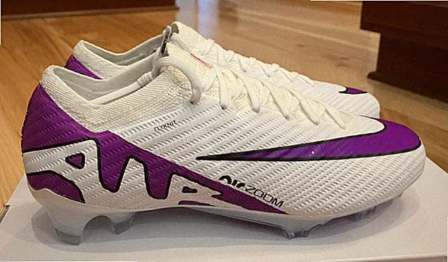 Nike By You Zoom Vapor 15 Elite FG White Grape FN6749-901 Men's Size 6 Women 7.5