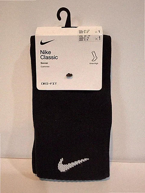 Nike Classic Knee High Dri-Fit Soccer Sock - Medium - Black