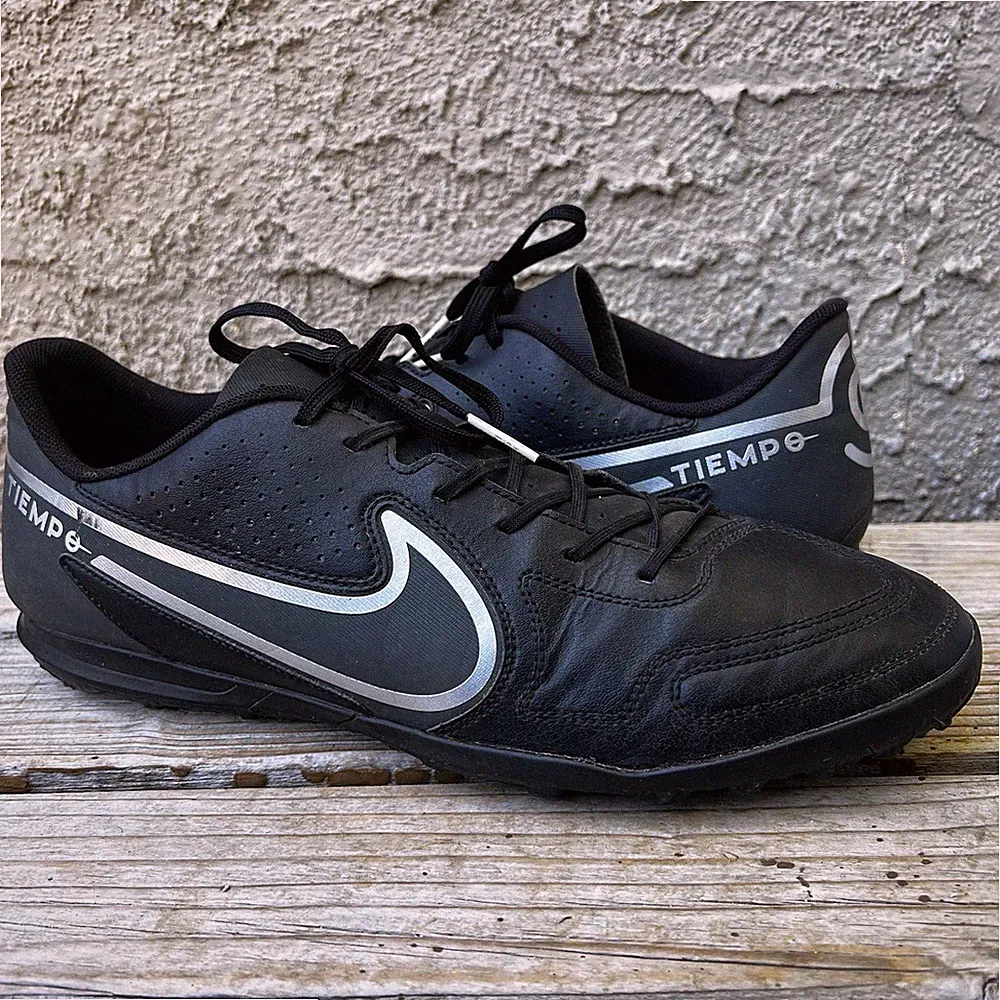Nike Cleats Men Size 14 Tiempo Legend 9 Club FG Football Black Soccer Futbol