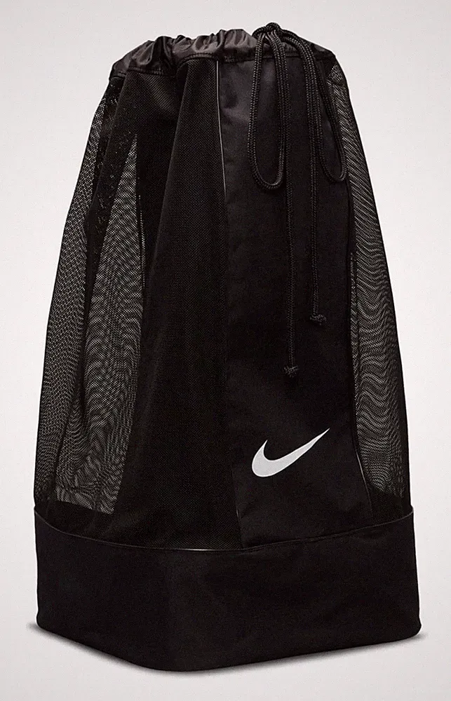 Nike Club Team Ball Bag Black/White – Holds 16 Footballs, Ventilated, BA5200-010