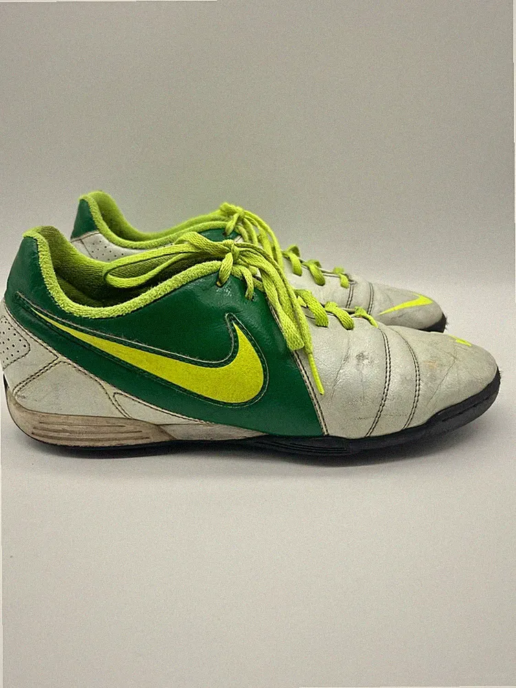 Nike CTR360 Enganche III TF Soccer Turf Shoes White Green Mens Size 8