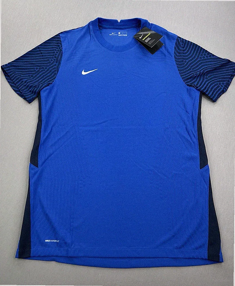 Nike Dri-Fit ADV Vapor Knit III Slim Fit Soccer Jersey Mens Sz L CW3133 Blue $70
