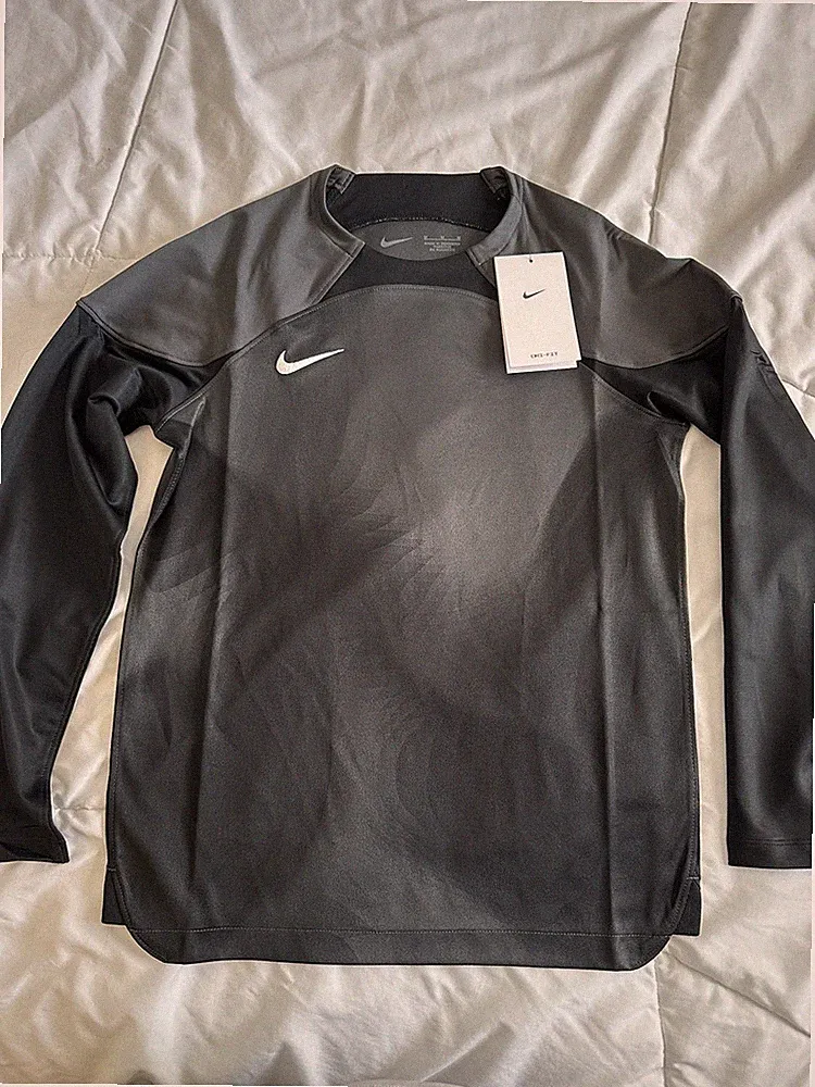 Nike Dri-Fit Football Soccer Goal Keeper Jersey Black Boys Medium DH8349-060 TT