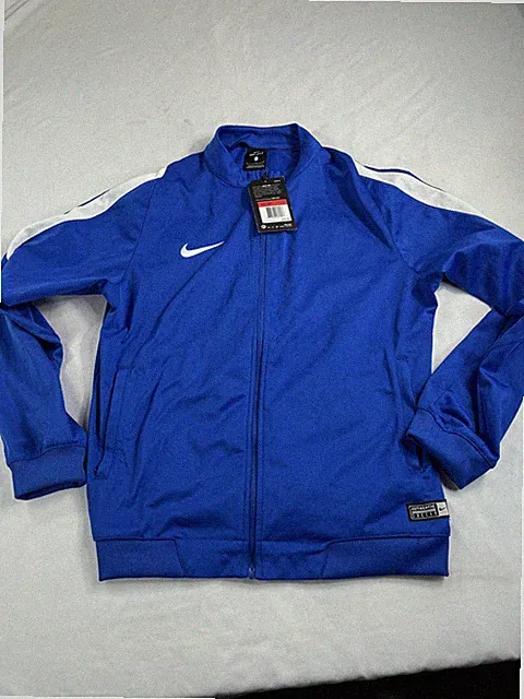Nike DRI-FIT Soccer Jacket Warmup Youth Unisex Size Large Blue Academy 726001